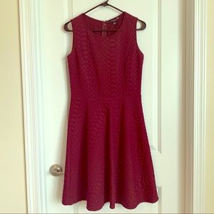 Burgundy A-Line dress